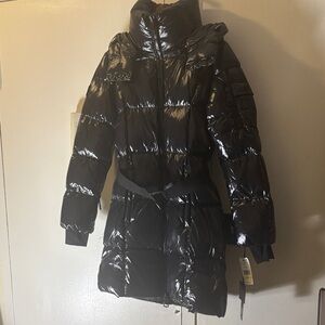 SAM. Shiny Black Puffer Jacket